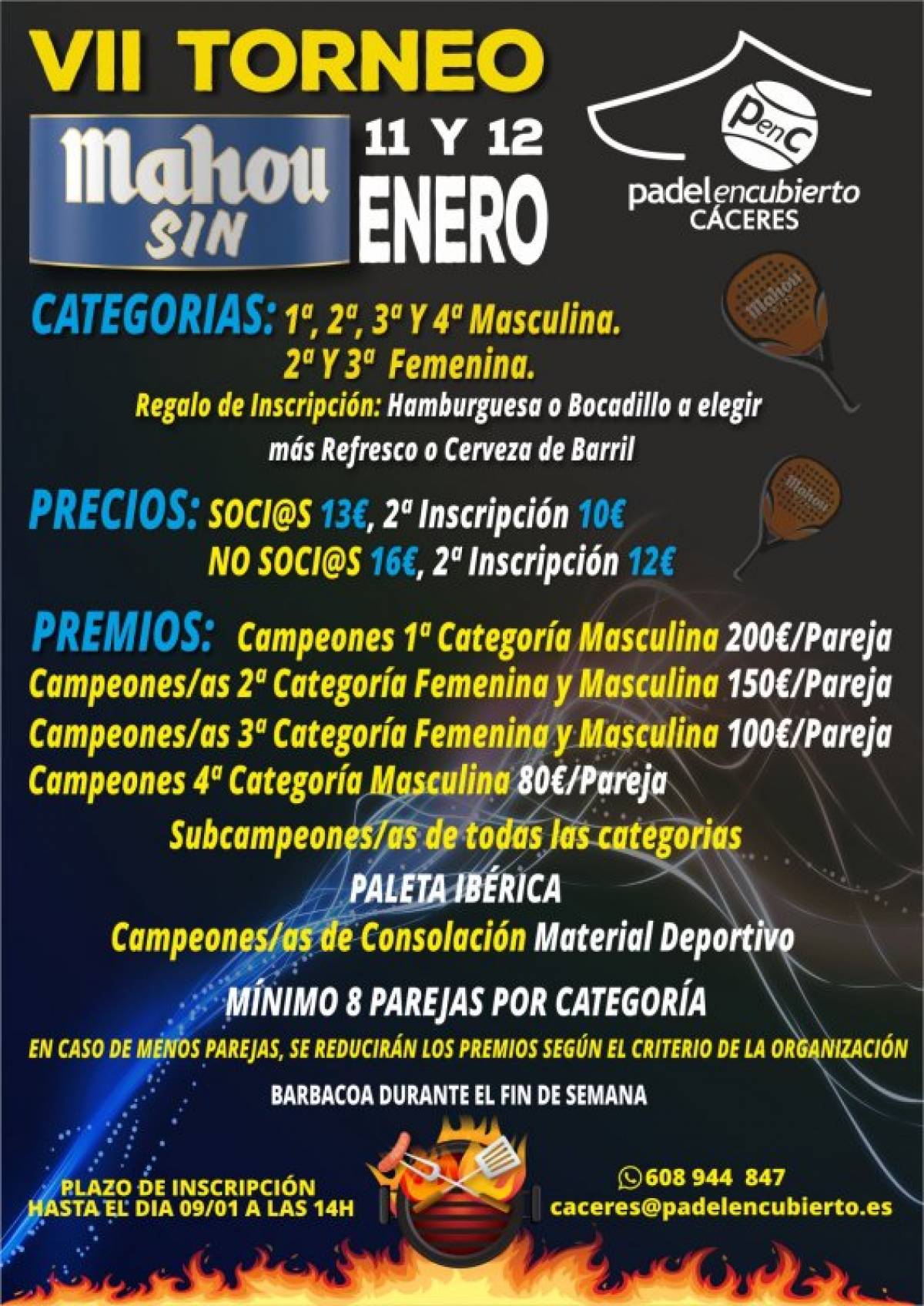 VII TORNEO MAHOU SIN 11-12 DE ENERO 2020