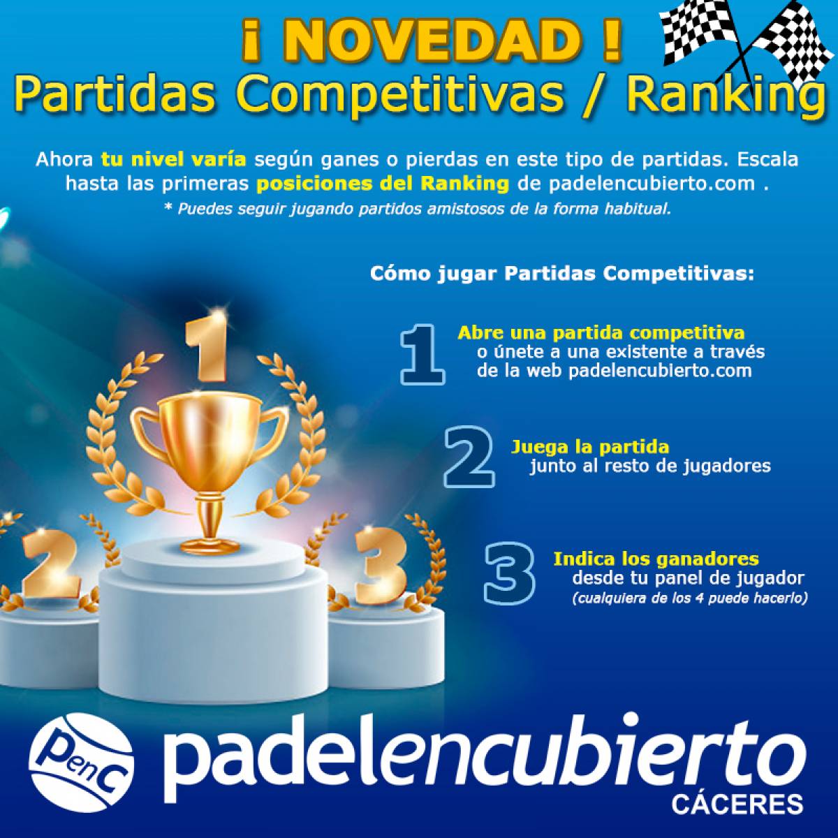 Novedad: Partidas competitivas y Ranking de jugadores