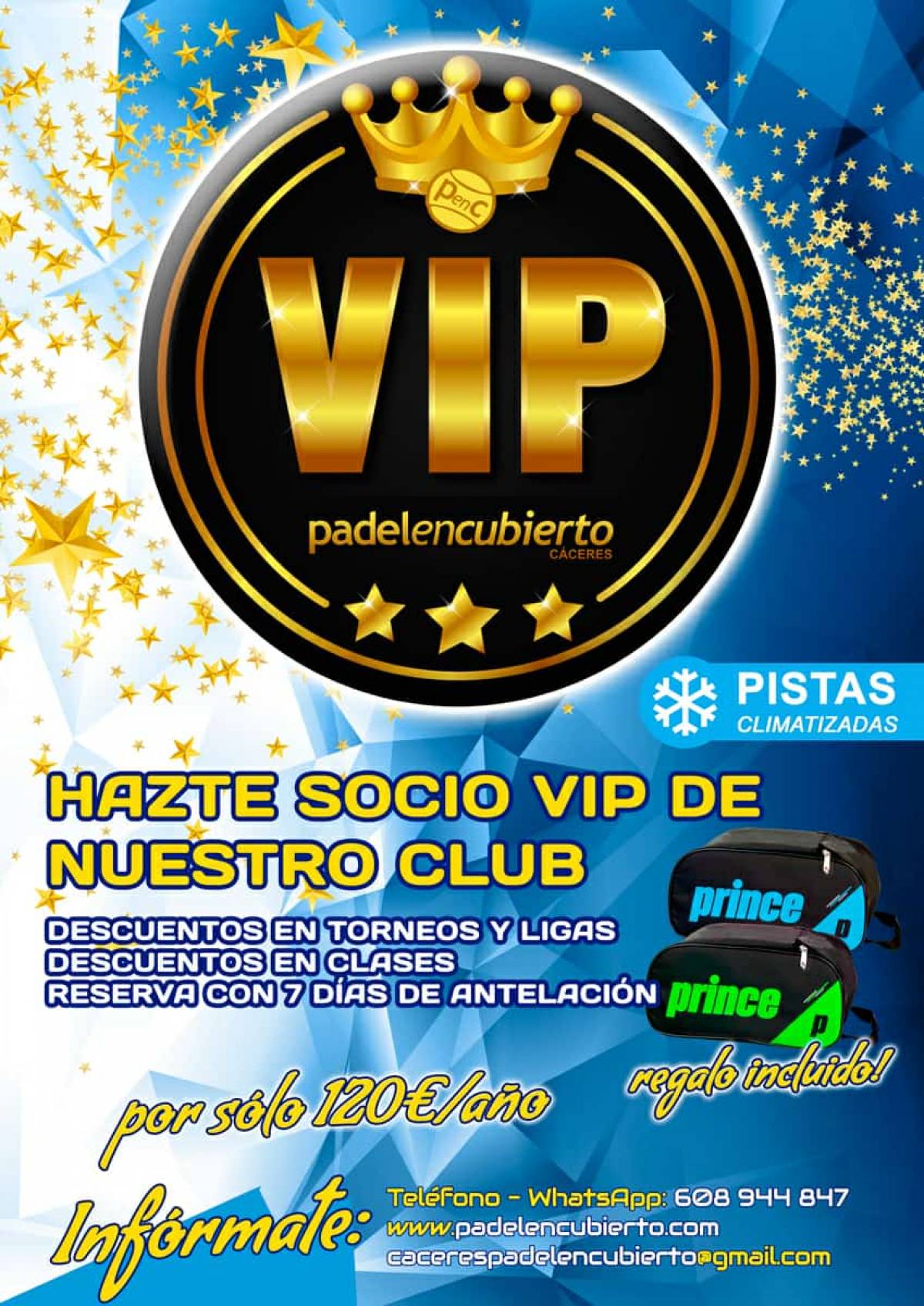 Hazte Soci@ Vip de Padelencubierto Caceres 2024/25