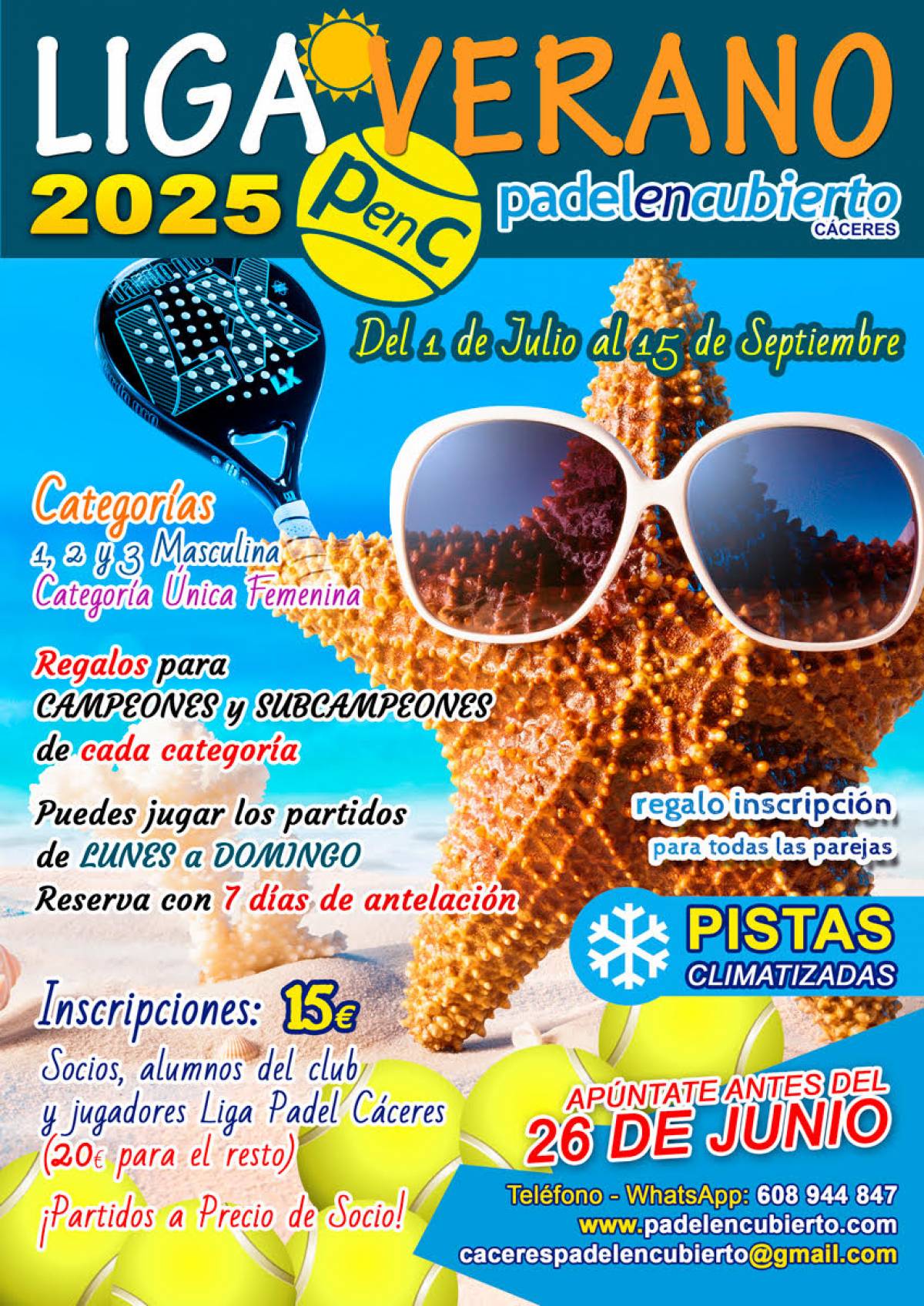 IX LIGA VERANO PADELENCUBIERTO CÁCERES 2025.
